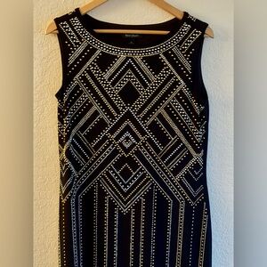 White House Black Market Geometric Studded Sleeveless Dress NWT Size M